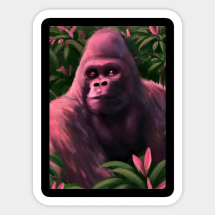 Pink Gorilla Sticker